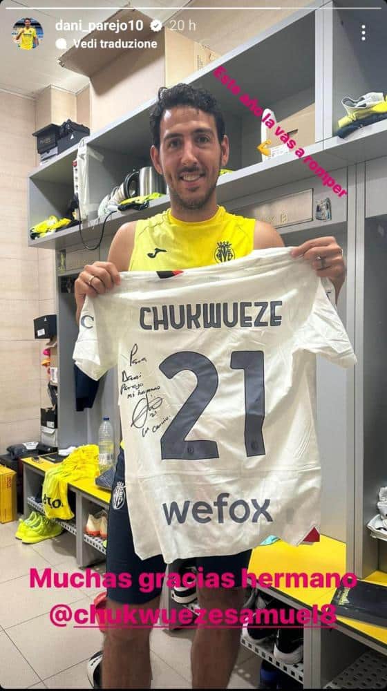 Villarreal Captain Tells Samuel Chukwueze To 'Rock' At AC Milan 