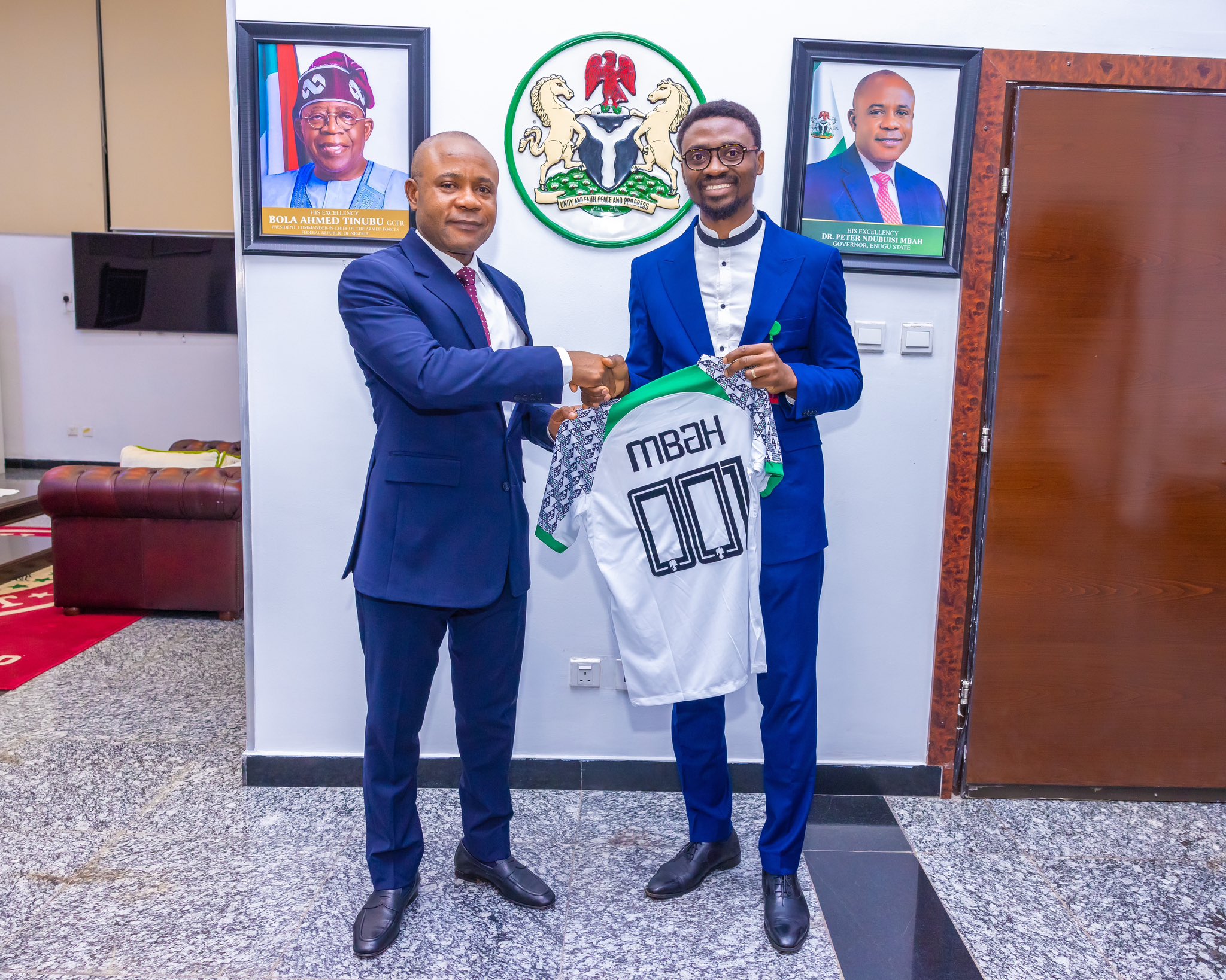 Gov mbah meets first igbo person to have both fifa master and uefa