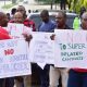 Petroleum Workers Storm Commission's Office To Protest Non-Payment Of Salaries - [Photos]