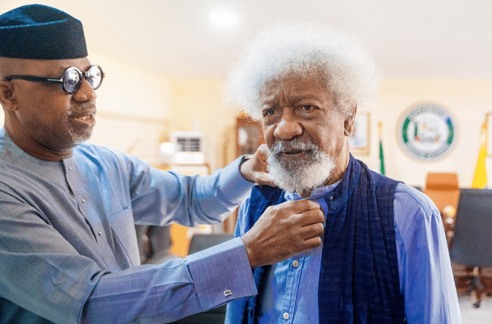 Nobel Laureate Prof Wole Soyinka’s Visit to Ogun State Governor and His Views on Davido’s Music Video