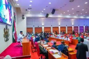 Reactions As Power Outage Hits Senate Chamber Of National Assembly (Video)