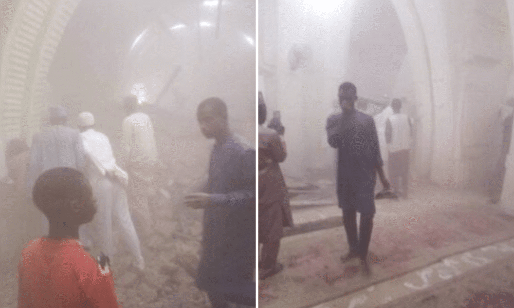 BREAKING: Four Die As Zaria Central Mosque Collapses On Worshipers,