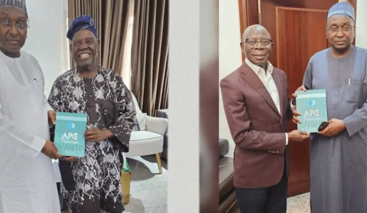 APC Chieftain, Lukman Meets Akande, Oshiomhole