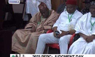 Photos: Ganduje, Other Top APC Chieftains Sleeping At Presidential Tribunal Judgement