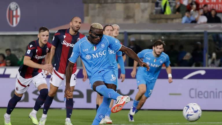 Victor Osimhen Quarrels His Coach After Losing Penalty In Napoli's Draw