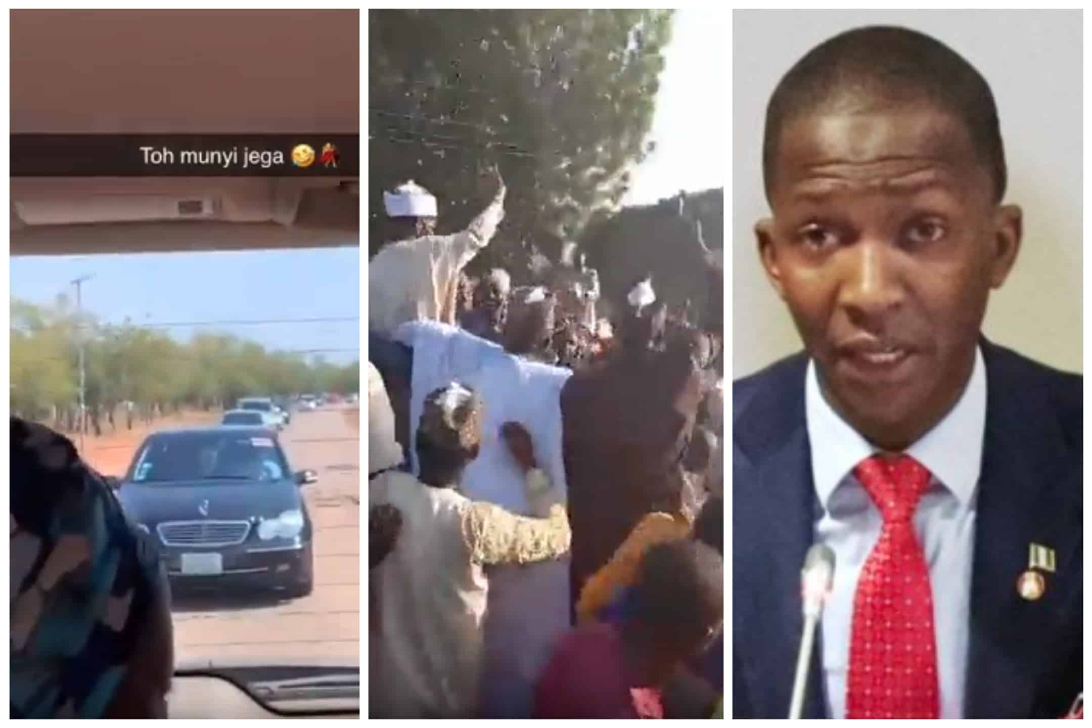Videos: Nigerians React As Bawa Storms Home Town With Convoy After Release From Detention