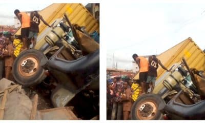Container Fell-Off Trailer, Crushes Woman To Death In Anambra