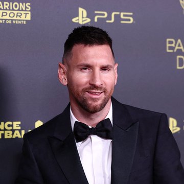 Lionel Messi and his family at the 2023 Ballon d'Or