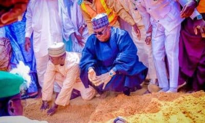 Zulum, Others Attend Burial Ceremony Of Lawan's Mother In Yobe [Photos]