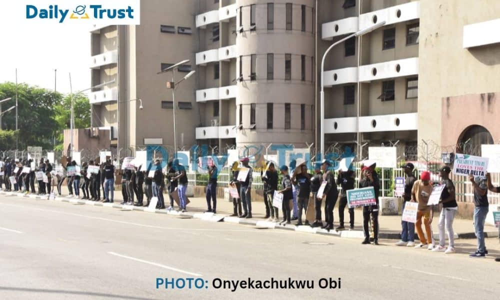 Tinubu: 'Wait For Your Turn' - Peaceful Protesters Storm Supreme Court - [Photos]