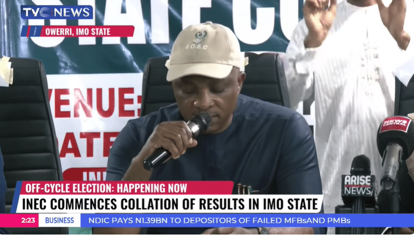 BREAKING: INEC Ends Imo Election Results Collation - See Breakdown Of All LGAs Votes For APC, PDP, LP