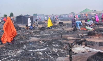 Two Die As Fire Razes Over 1,000 Houses At Borno IDP Camp - [Photos