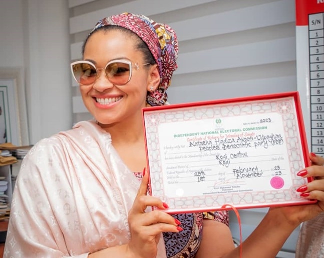 Photos: Natasha Akpoti Gets Certificate Of Return From INEC