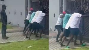 Youths Storm Rivers Speaker’s Home, Attempts To Pull Down Gate (Video)