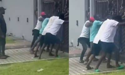 Youths Storm Rivers Speaker’s Home, Attempts To Pull Down Gate (Video)