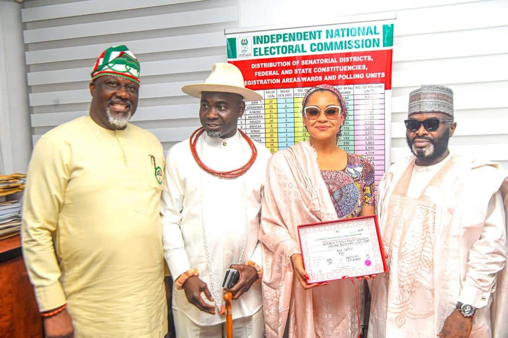 Photos: Natasha Akpoti Gets Certificate Of Return From INEC