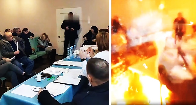 Ukrainian Councillor Detonates Grenades At Meeting, Injuring 26 Persons