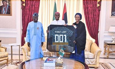 Barcelona Star, Oshoala Meets President Tinubu, First Lady In Lagos - [Photos]