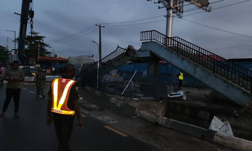 Breaking: Gridlock As Alapere Bridge Collapses In Lagos State