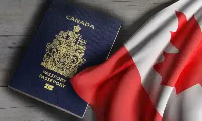 Canada Flag and Passport