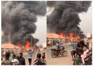 Fire Razes Ibadan Furniture Shop Weeks After Massive Explosion