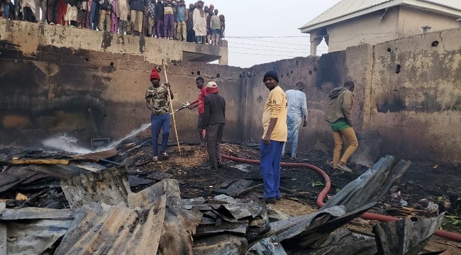 JUST IN: One Dies As Fire Guts Gusau Central Market