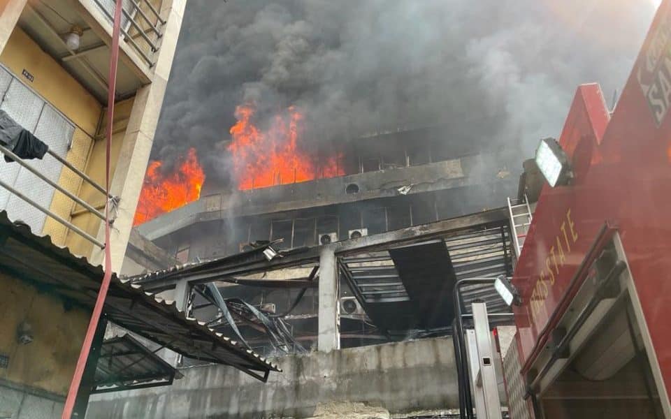 Fire Devours 10-Storey Building in Lagos