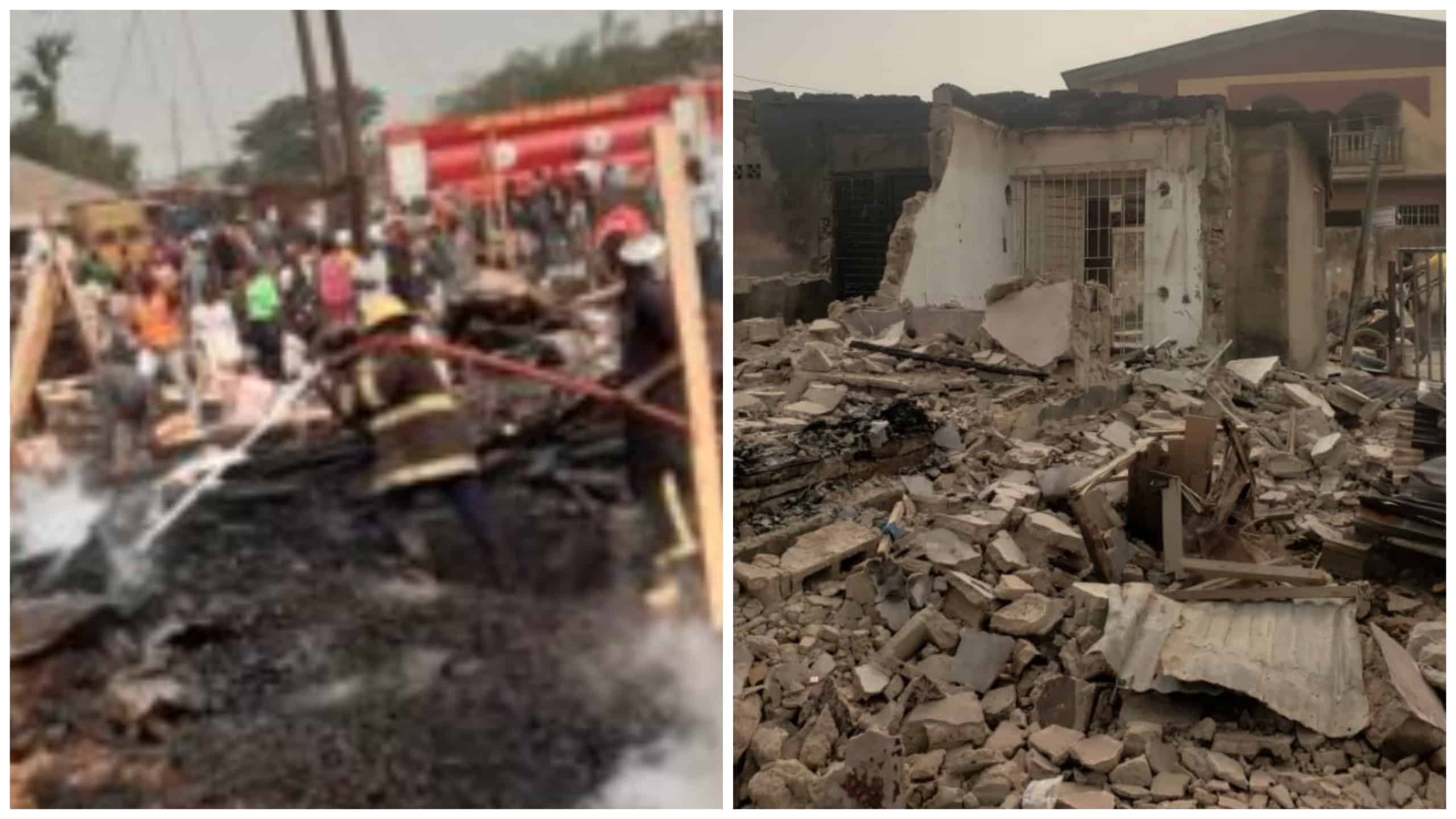4-Year-Old Girl, Grandparents In Critical Condition As Explosion Razes 3-Storey Building In Lagos