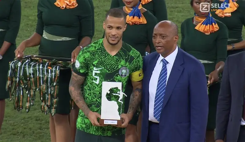 Troost-Ekong Wins 2023 AFCON Player Of The Tournament (See Other Winners)