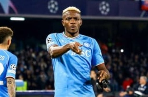 Victor Osimhen’s Goal Against Barcelona Nominated For UCL Goal Of The Week