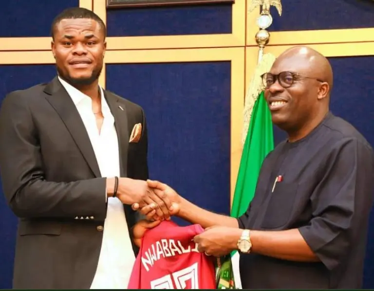 AFCON 2023: Rivers Governor Fubara Rewards Nwabali With N20 Million, State Honor