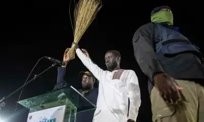 [VIDEO]: Senegal's President-Elect Faye Adopts APC Broom Symbolism In Celebration 