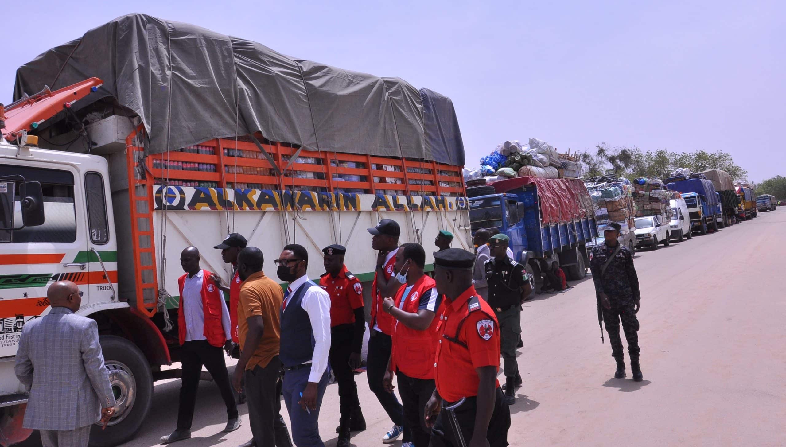 EFCC Intercepts 21 Trucks Transporting Food Items To Neighbouring Countries