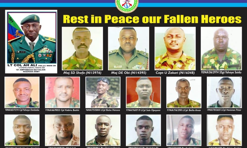 Nigerian Army Announces Burial Details For Soldiers Killed In Delta State