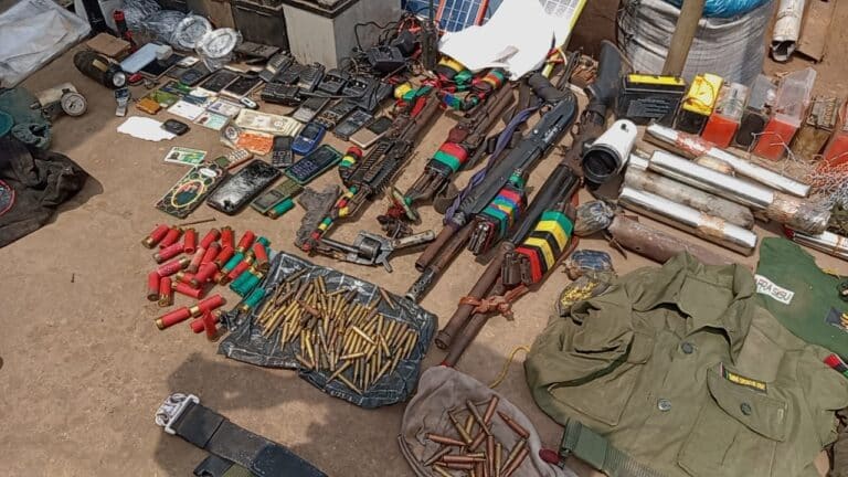 PHOTOS: Troops Raid IPOB/ESN ‘Supreme Headquarters’ In Imo, Recover Weapons