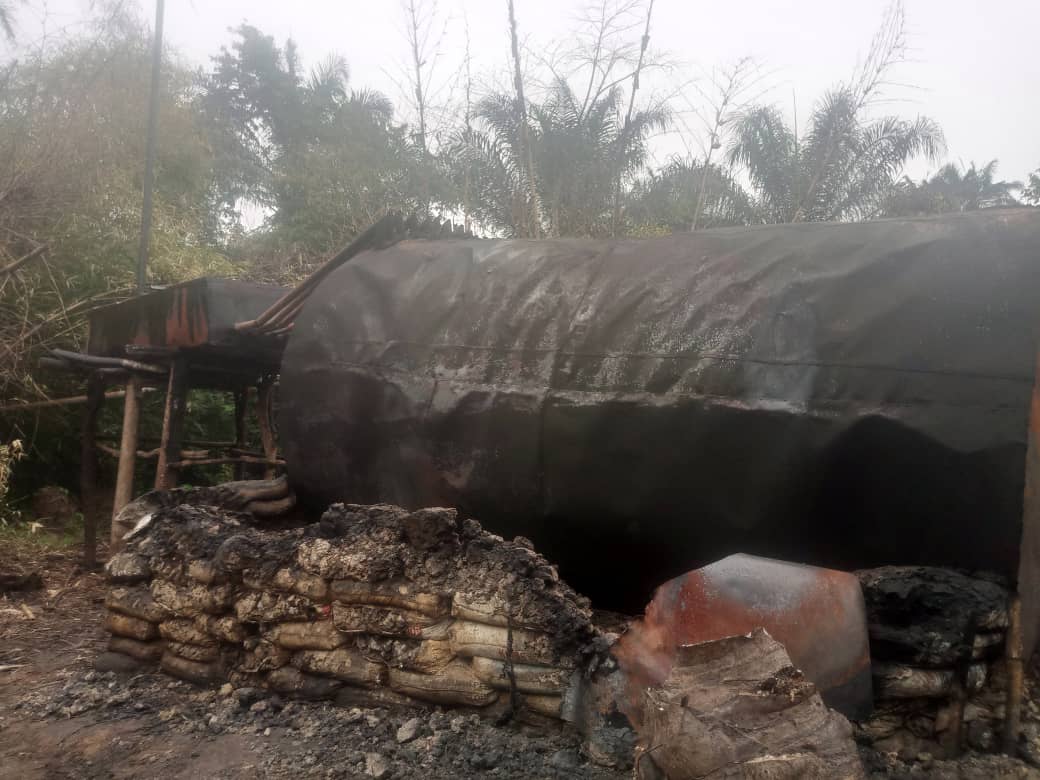 NSCDC Discovers Massive Illegal Refinery Site In Rivers State [Photos]