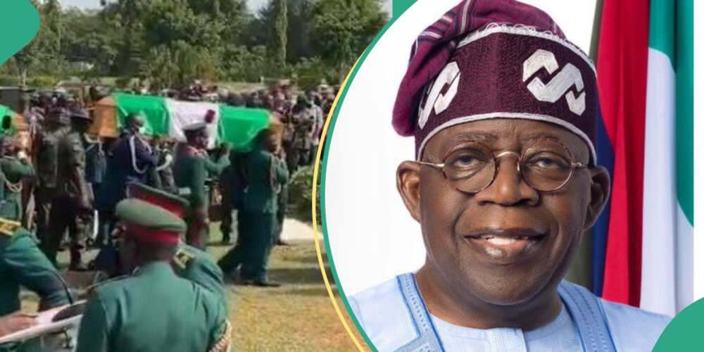 Tinubu at Slain Soldiers burial