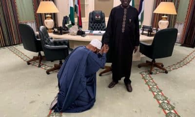 Governor Bago Of Niger State Visits Tinubu, Kneels Down For President (Photo)