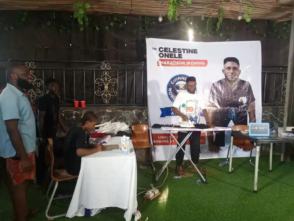 Ebonyi lndigene Commences 150-Hour Marathon Ironing To Break Guinness Record