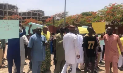 Abure Supporters Stage Protest In Abuja Amid LP Crisis