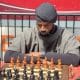 Tunde Onakoya live at the 58-hour chess marathon in Times Square, New York