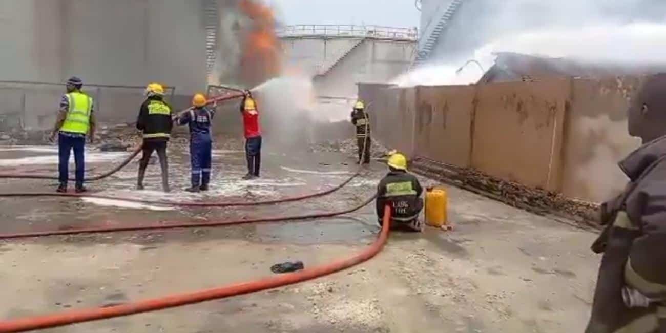 BREAKING: Fire Guts New NNPC Terminal In Lagos