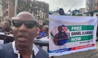CSOs, Sowore Stage Protest At Nigeria Police Headquarters, Seeking Release Of Detained FIJ Reporter
