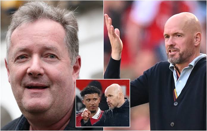 Erik Ten Hag Celebrates With Jadon Sancho, Piers Morgan Blasts Ten Hag