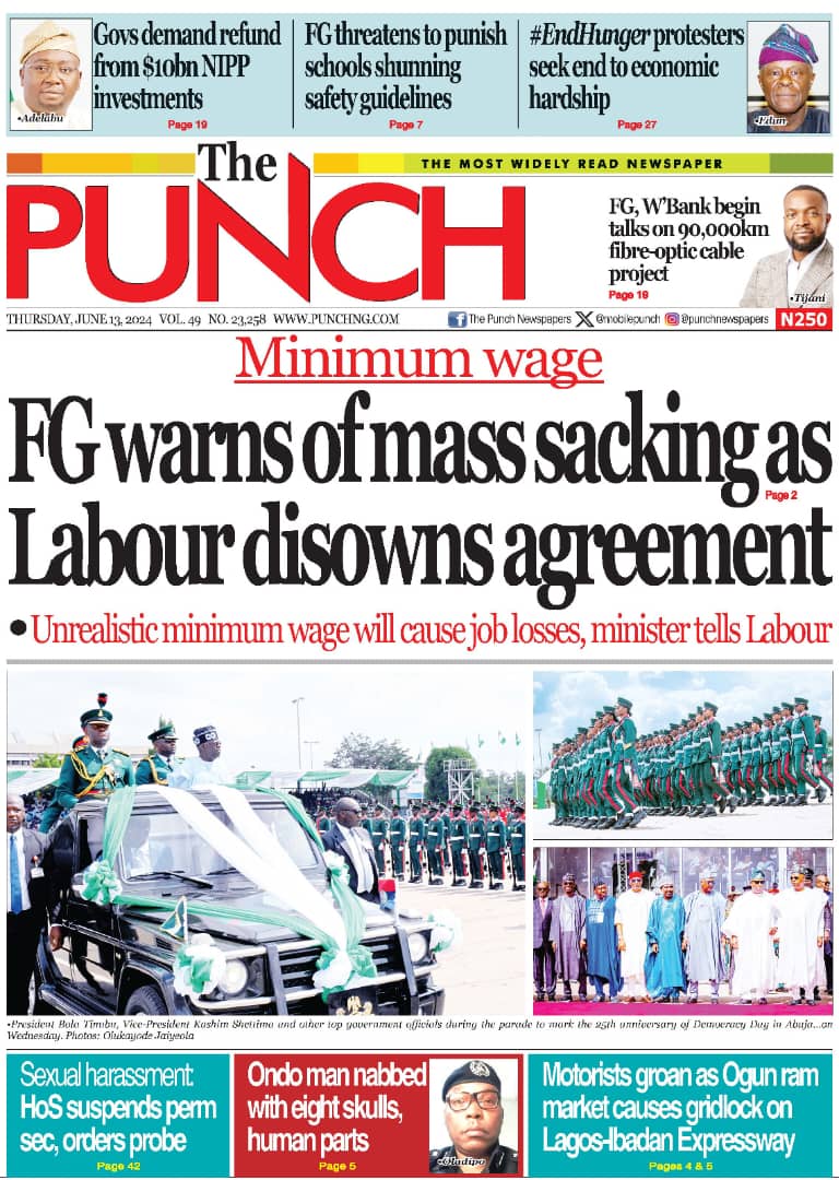 nigerian-newspapers-daily-front-pages-review-thursday-13th-june-2024
