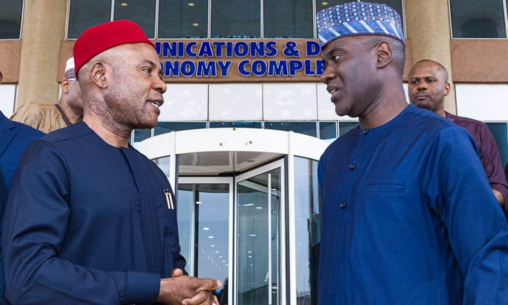 Peter Mbah Meets NCC's Maida, Seeks Digital University In Enugu