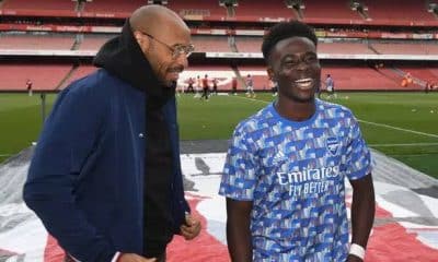 Thierry Henry and Bukayo Saka