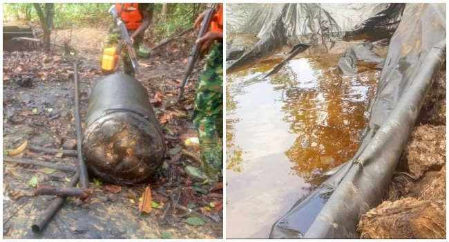 Troops Dismantle 18 Illegal Refineries, Seize 60,000 Litres Of Stolen Crude, Arrest 39 Suspects In Niger Delta Crackdown