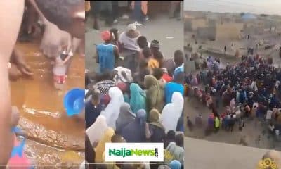 VIDEO: Kano Hisbah Destroys 'Healing Water' Site Alleged To Be Islam's Prophet Muhammad's Footsteps