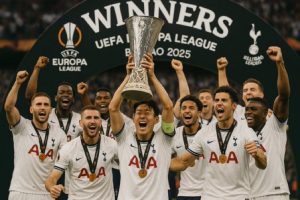 Tottenham Hotspur lifted their first major trophy in 17 years after a gritty 1-0 victory over Manchester United in the 2024-2025 UEFA Europa League final.